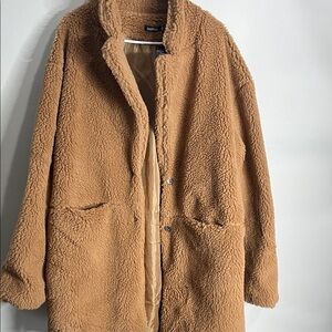 Boohoo Tan Teddy Jacket